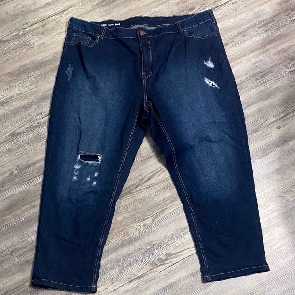 EUC AVENUE DENIM 24W Girlfriend Crop Short Jeans